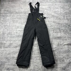New Youth Sport Essentials Snow Bib Pants Size 10 Black NWT Boys Girls